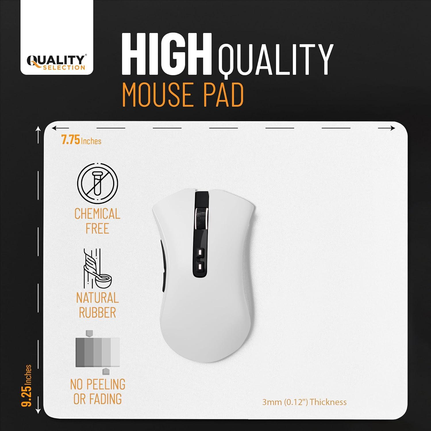 Alfombrilla de Ratón Blanca Calidad Seleccionada 19.7x23.5cm