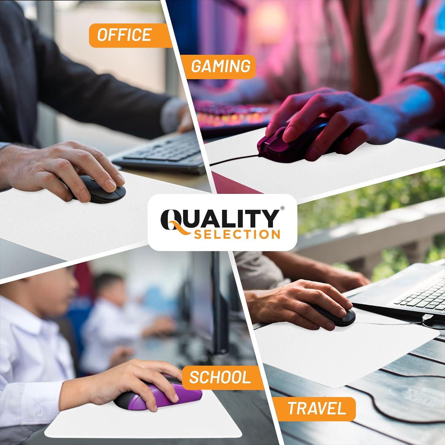 Alfombrilla de Ratón Blanca Calidad Seleccionada 19.7x23.5cm