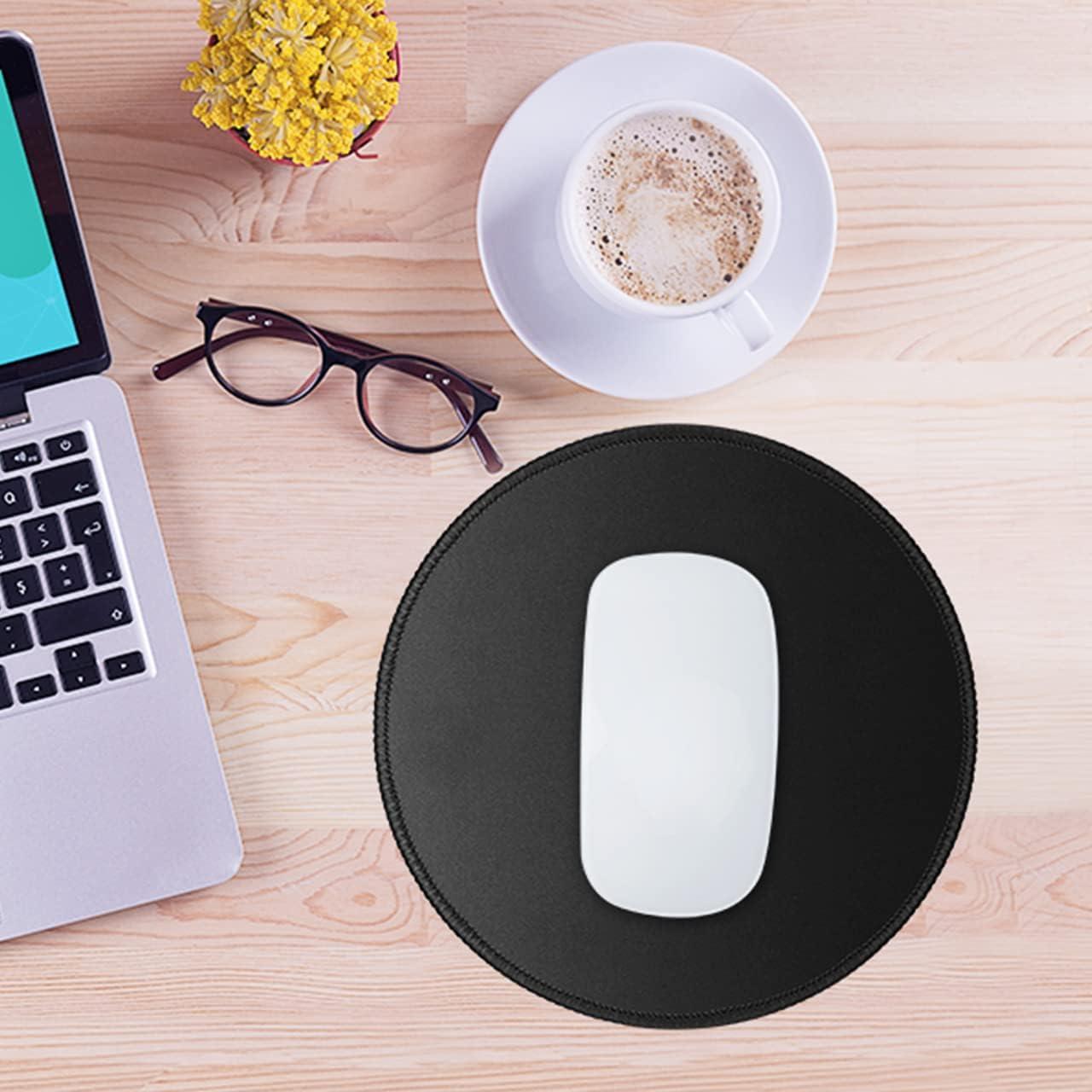 Alfombrilla de Ratón Redonda JIKIOU 4 Piezas 21.8 cm Antideslizante