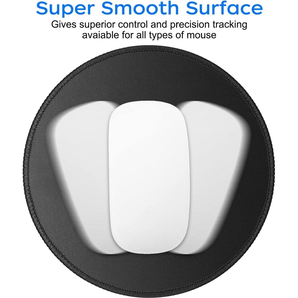 Alfombrilla de Ratón Redonda JIKIOU 4 Piezas 21.8 cm Antideslizante