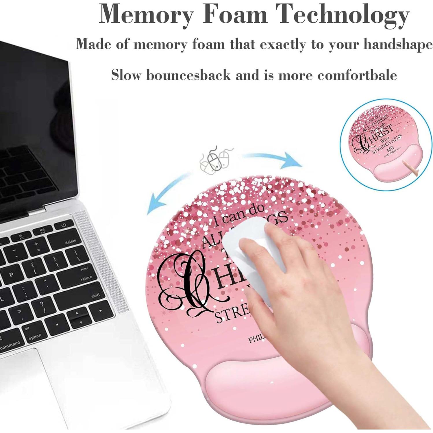 Alfombrilla de Ratón Ergonómica Apottwal Rosa con Soporte