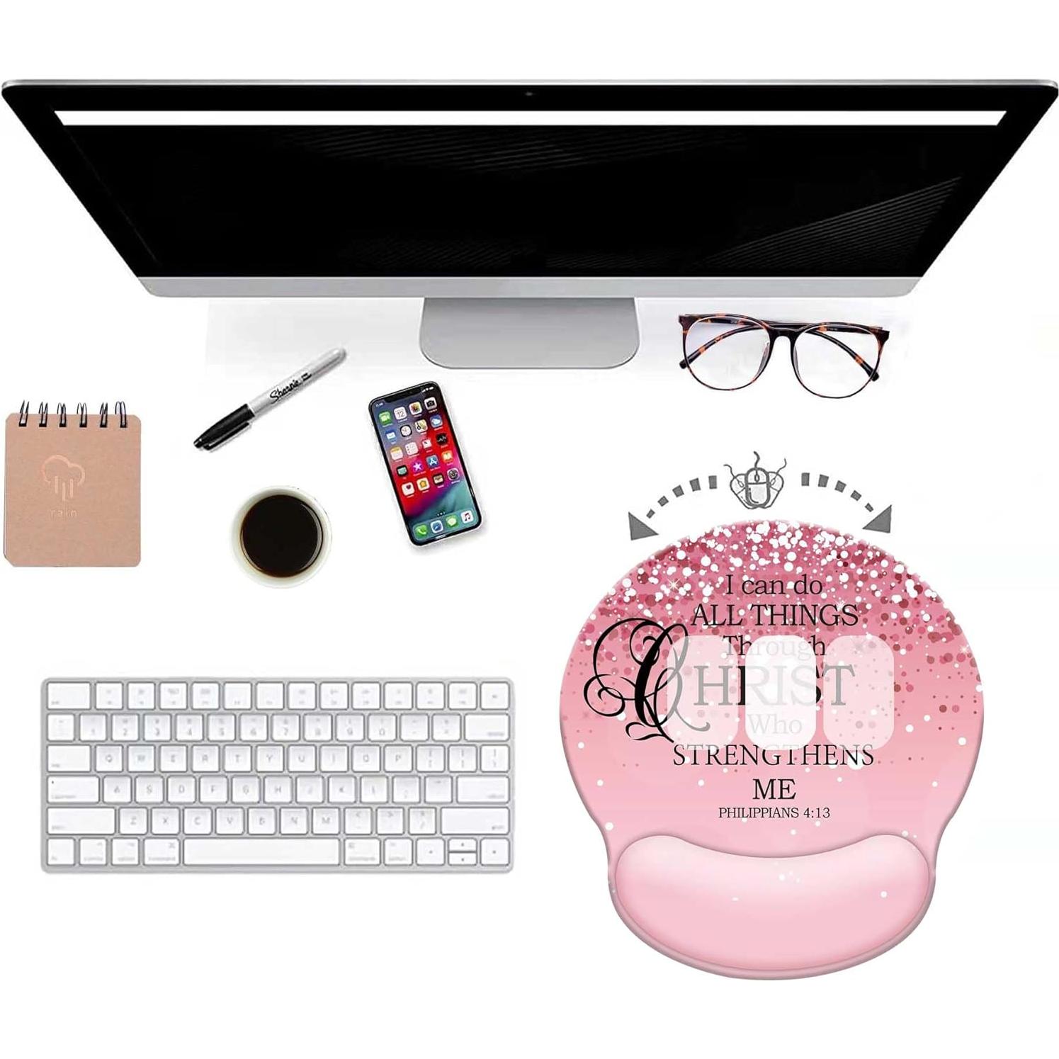 Alfombrilla de Ratón Ergonómica Apottwal Rosa con Soporte