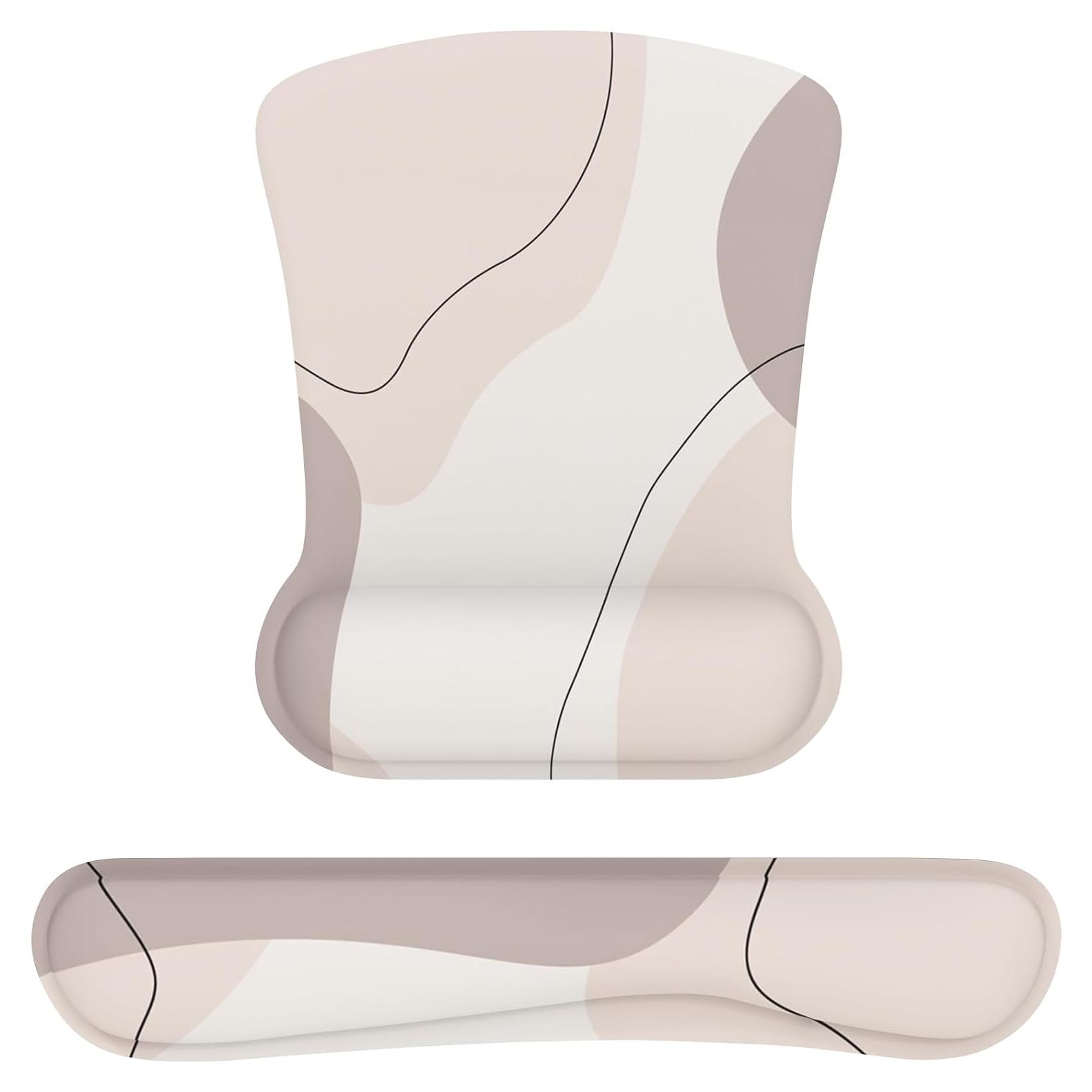 Alfombrilla de Ratón iCasso Ergonómica con Reposamuñecas Marrón