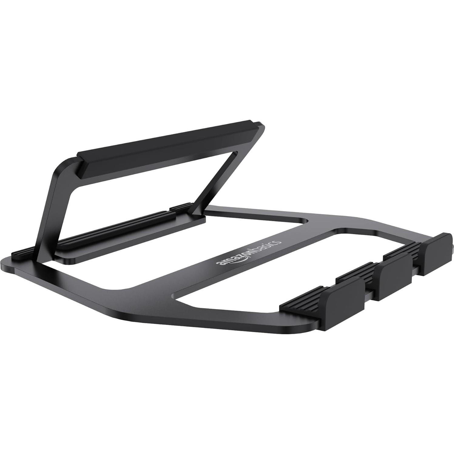 Soporte Plegable para Laptop Aluminio Amazon Basics 33 cm Negro