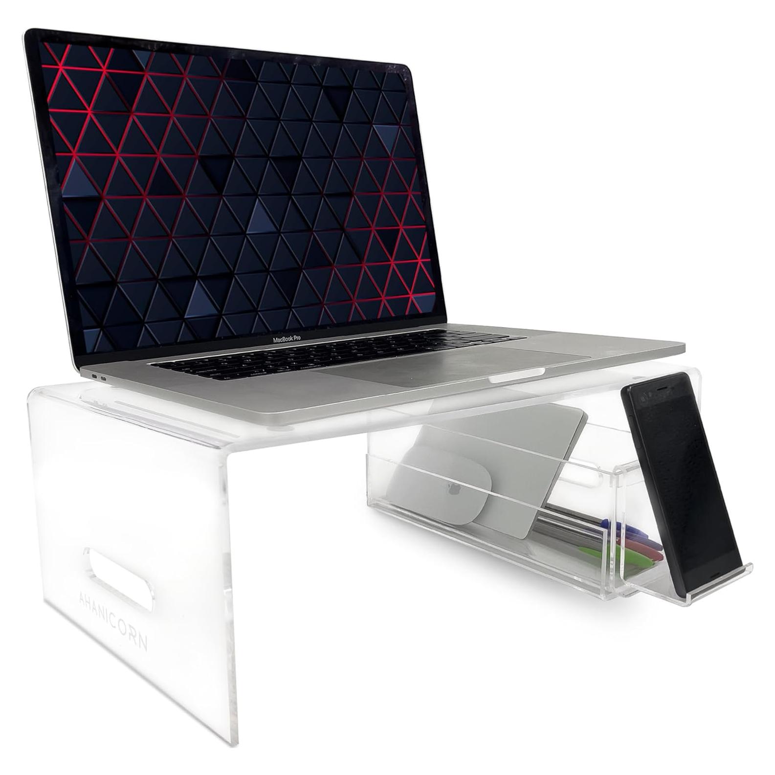 Soporte de Acrílico para Laptop Ahanicorn 16" Ergonométrico