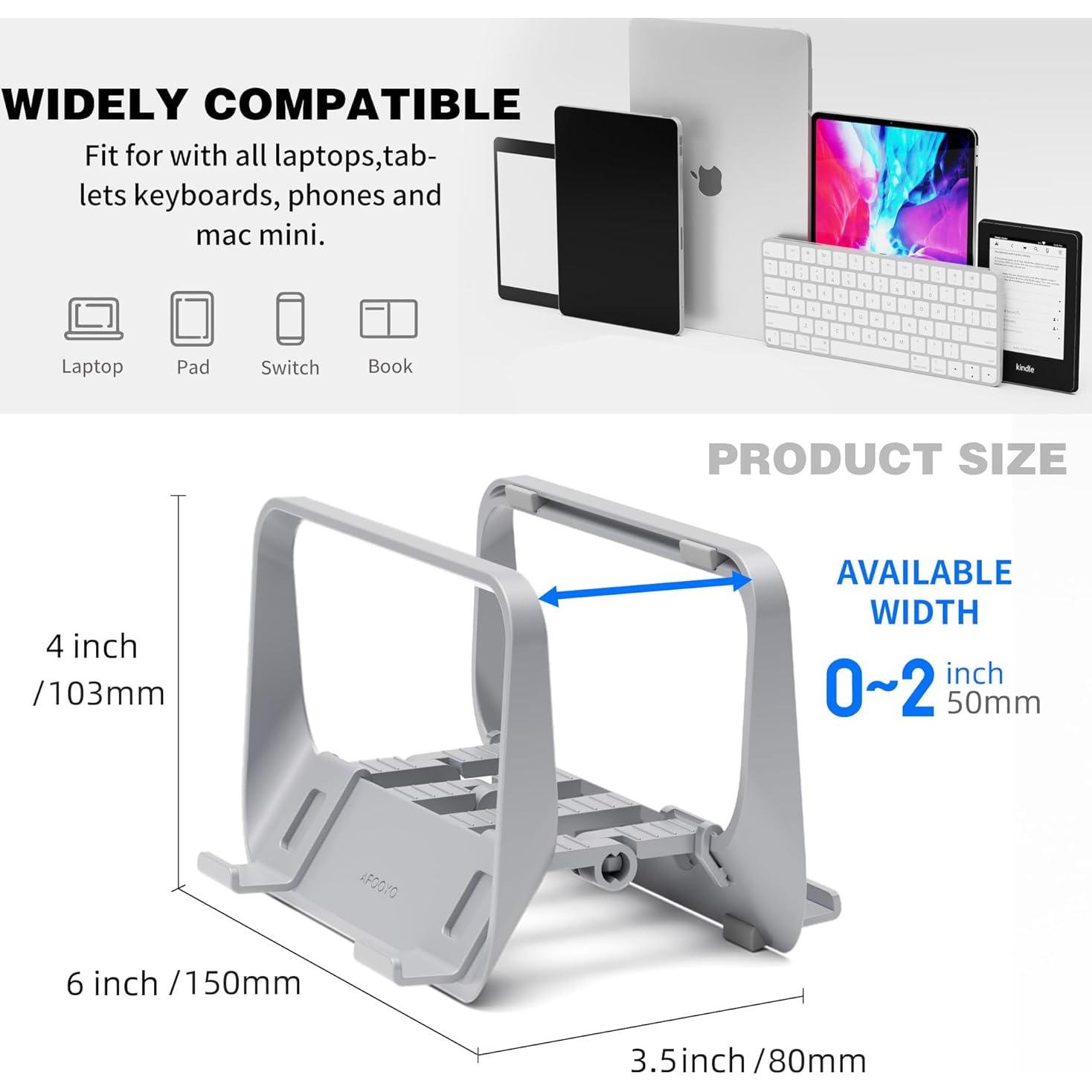 Soporte Vertical para Mac Mini AFOOYO Gris - Compatible M1 M2 M4 Pro