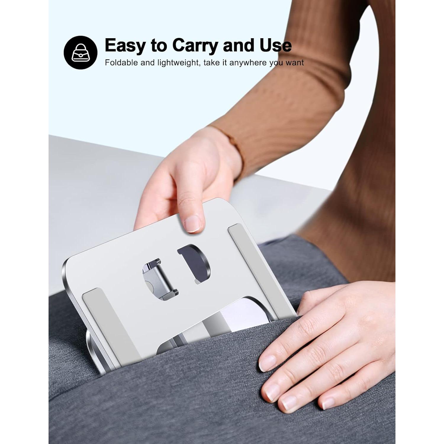 Soporte Plegable para Laptop RIWUCT Ajustable 10-16" Plateado