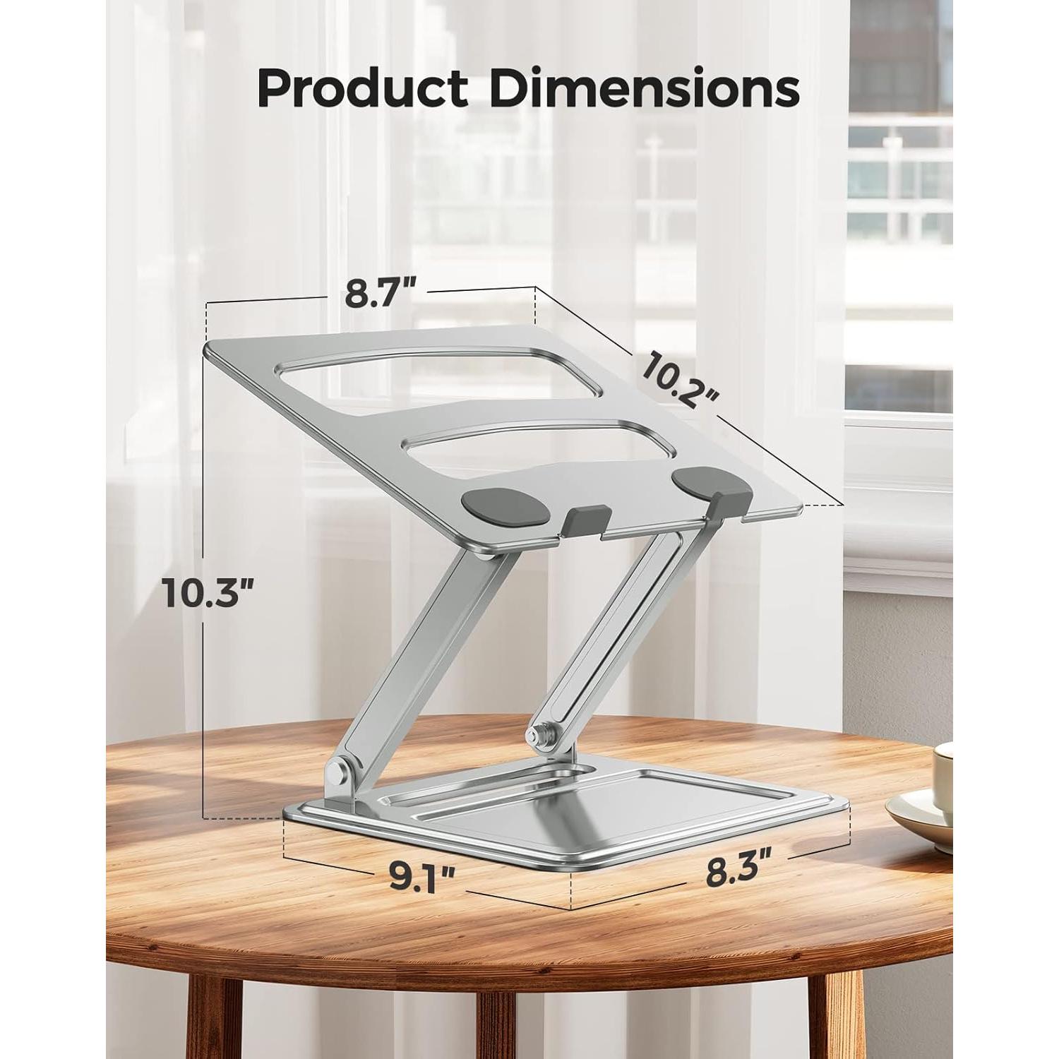 Soporte Ergonómico para Laptop LORYERGO Ajustable Plata 10-15.6"