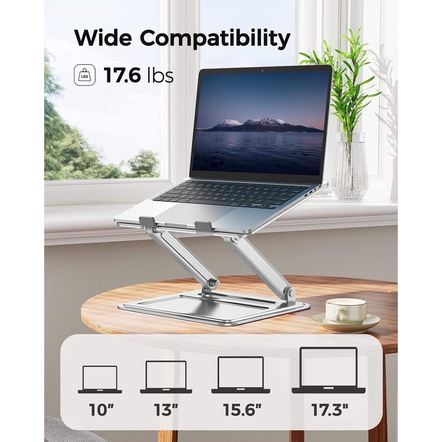 Soporte Ergonómico para Laptop LORYERGO Ajustable Plata 10-15.6"