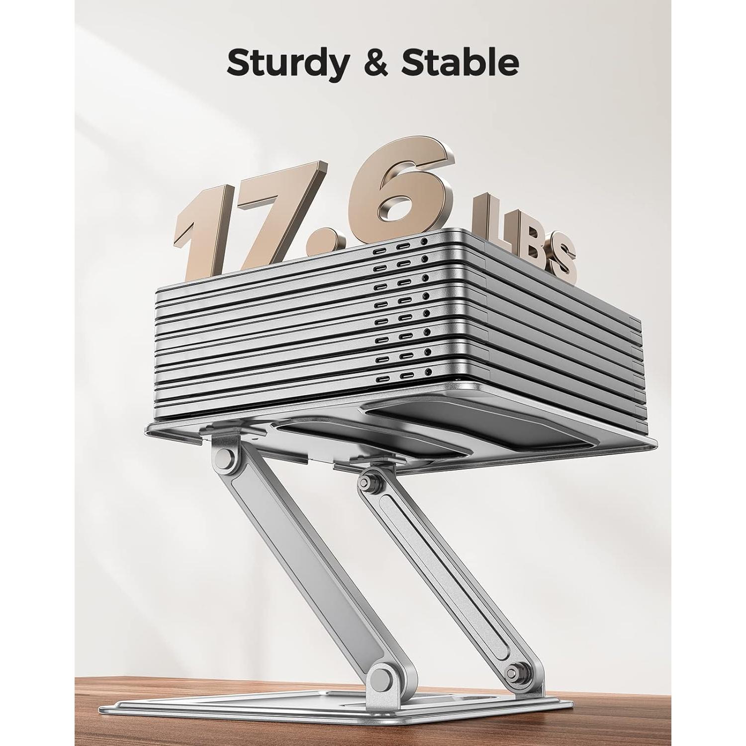 Soporte Ergonómico para Laptop LORYERGO Ajustable Plata 10-15.6"