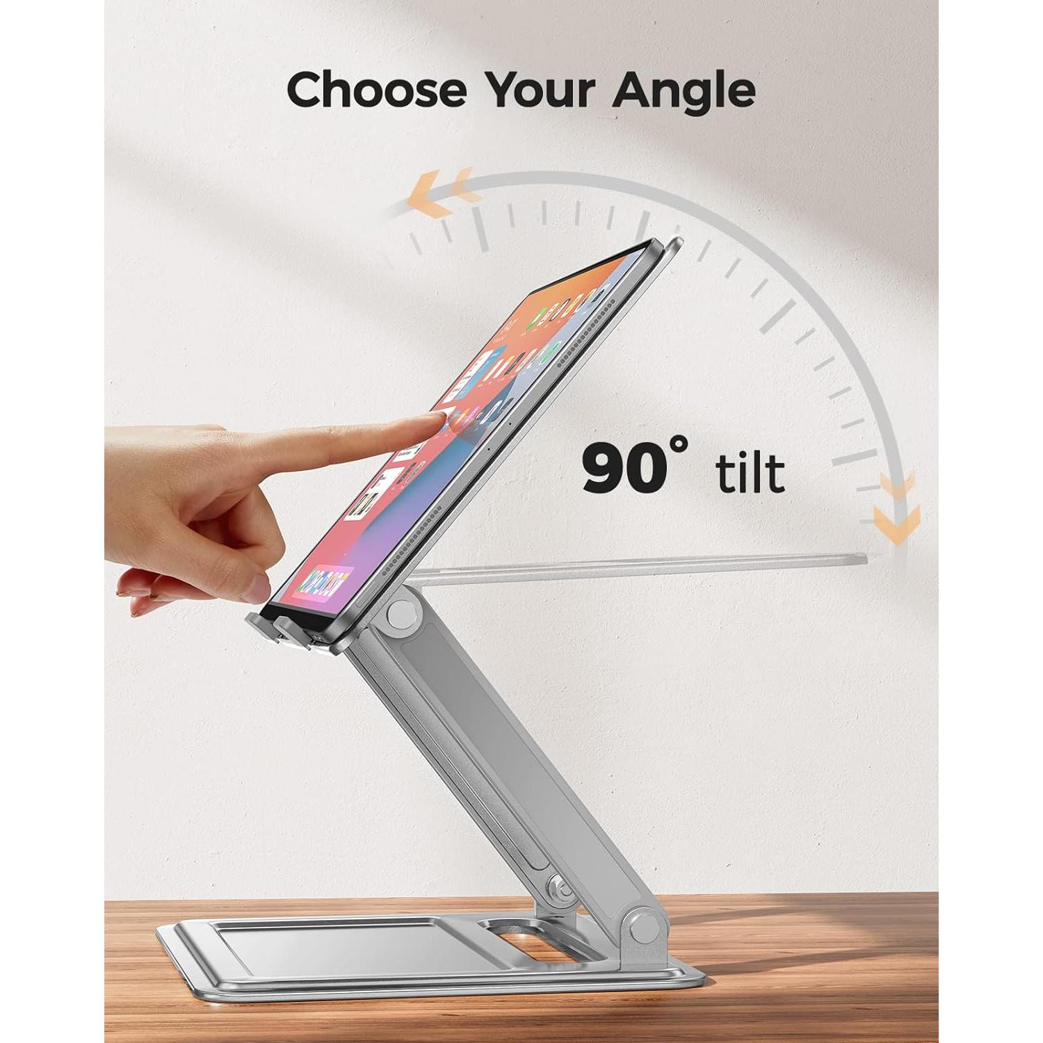 Soporte Ergonómico para Laptop LORYERGO Ajustable Plata 10-15.6"