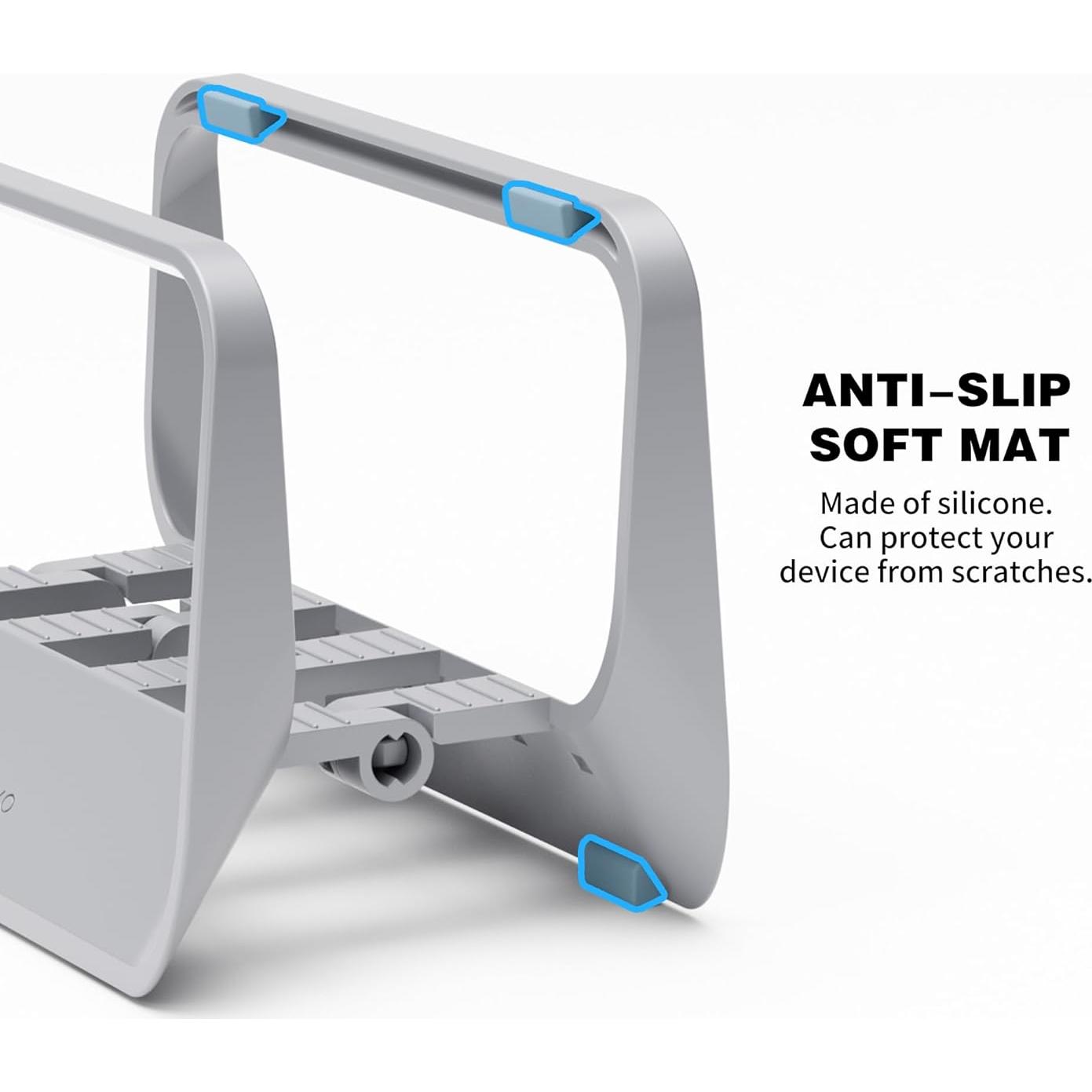 Soporte Vertical para Laptop AFOOYO Gris Ajustable 15x10x10 cm