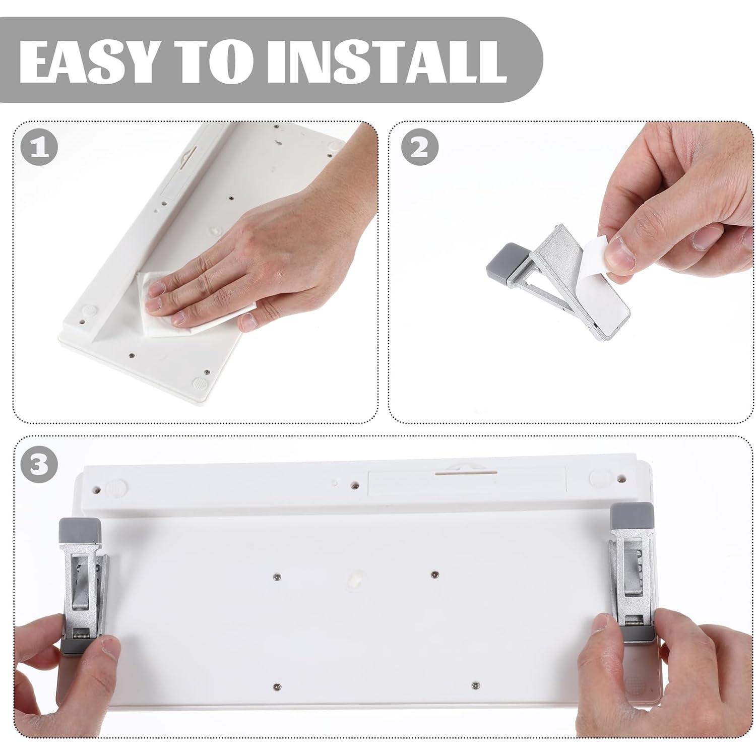 Soporte de Teclado Portátil Aphumedc Ajustable 3 Ángulos Plata