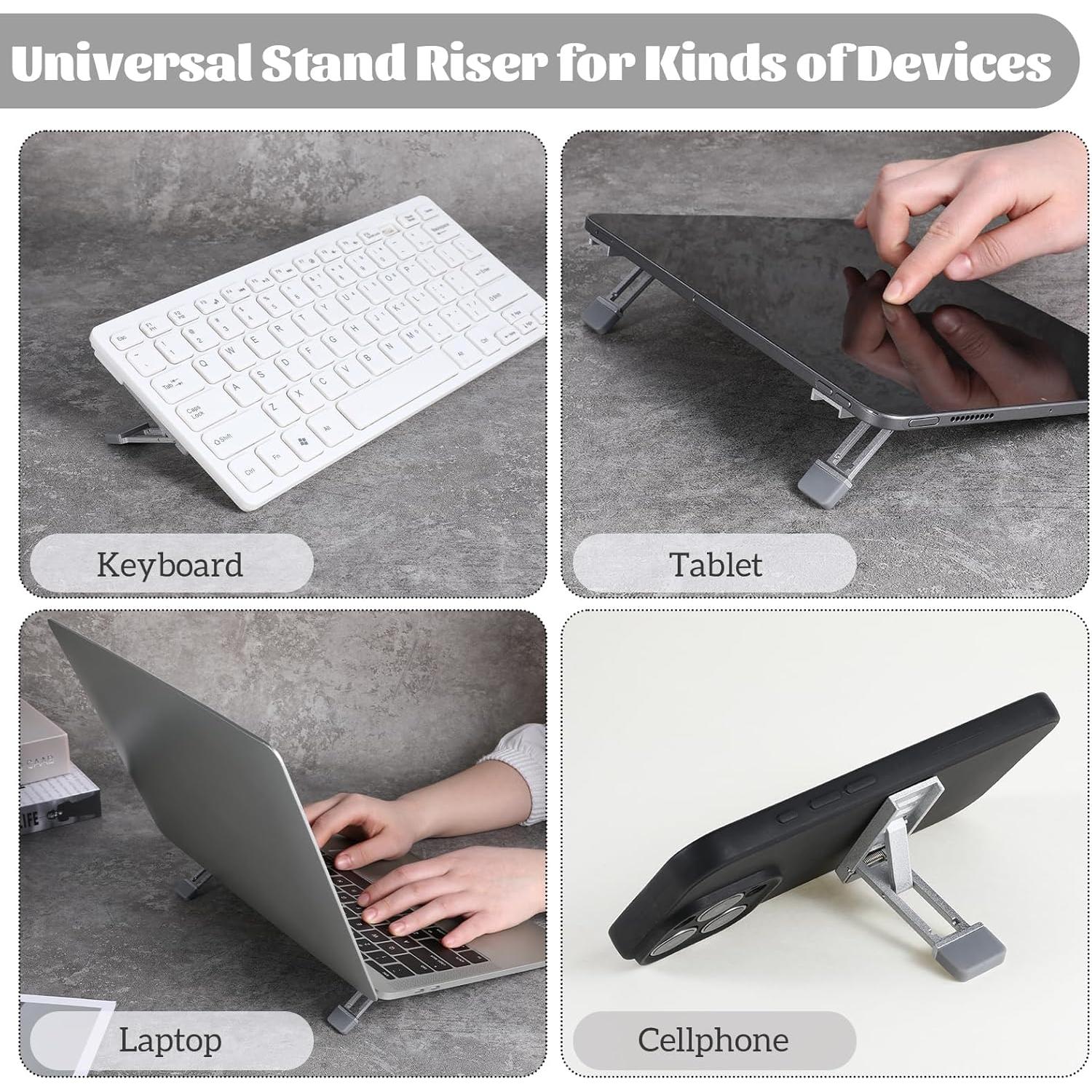 Soporte de Teclado Portátil Aphumedc Ajustable 3 Ángulos Plata