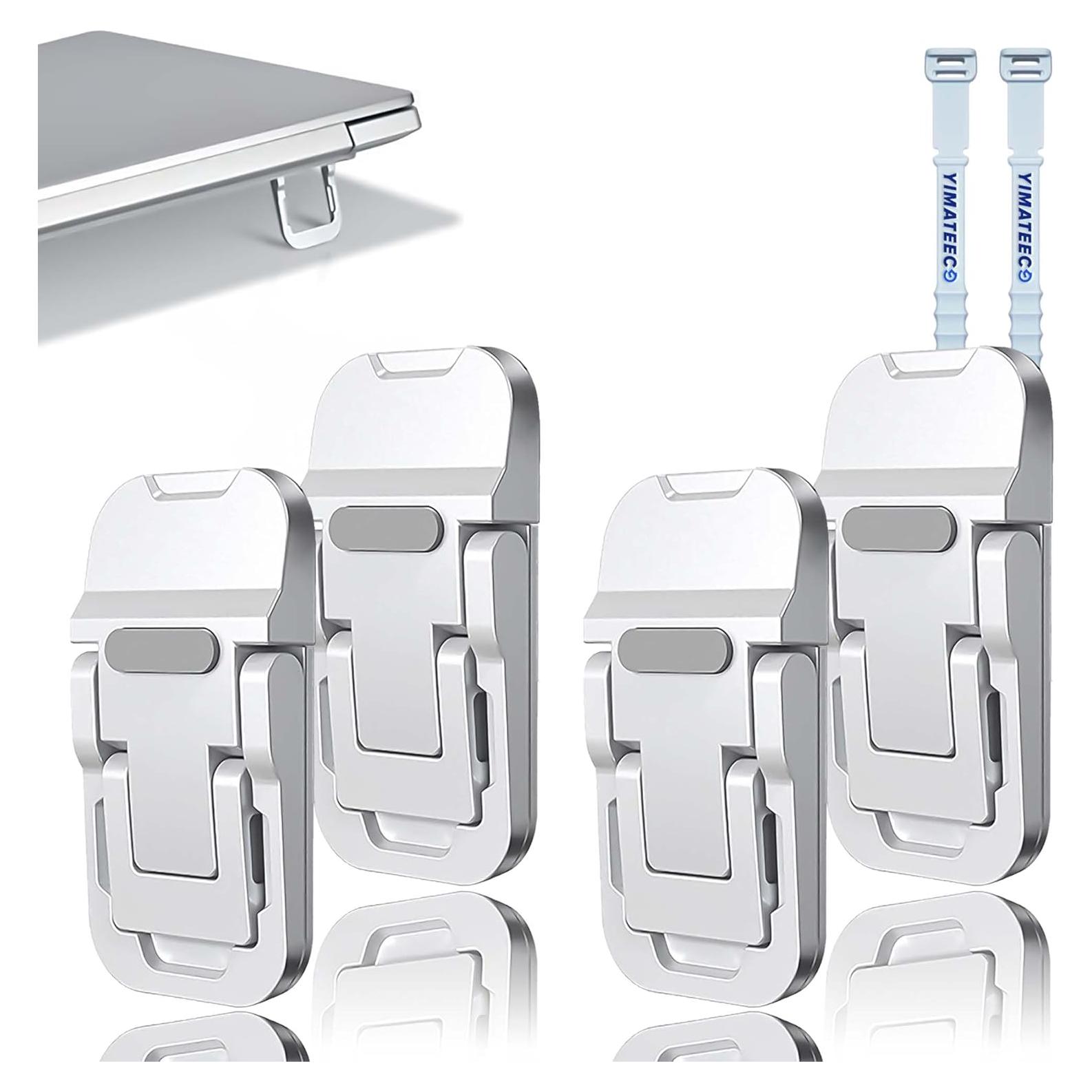 Soporte Mini Plegable para Laptop YIMATEECO 4 Piezas Plata