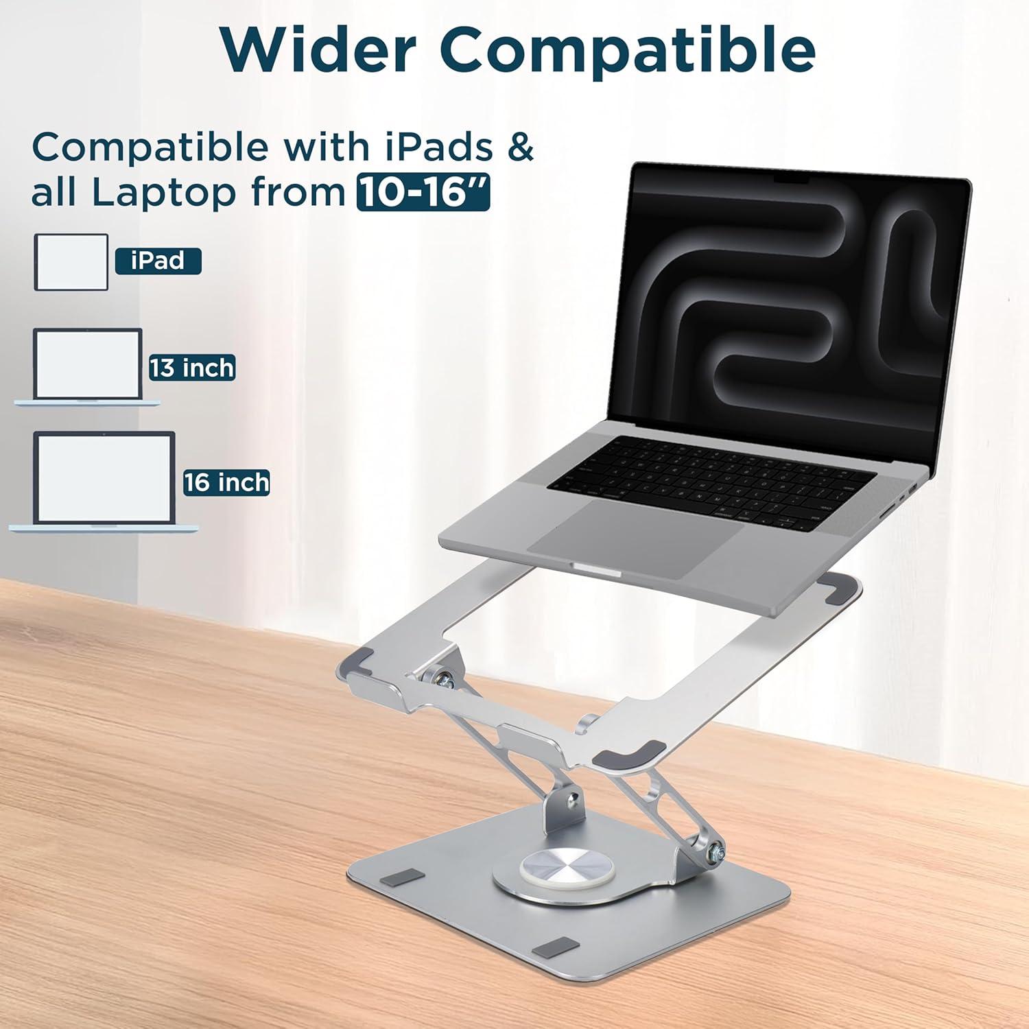 Soporte Giratorio para Laptop Uncaged SLS-SLVR Ajustable 360°