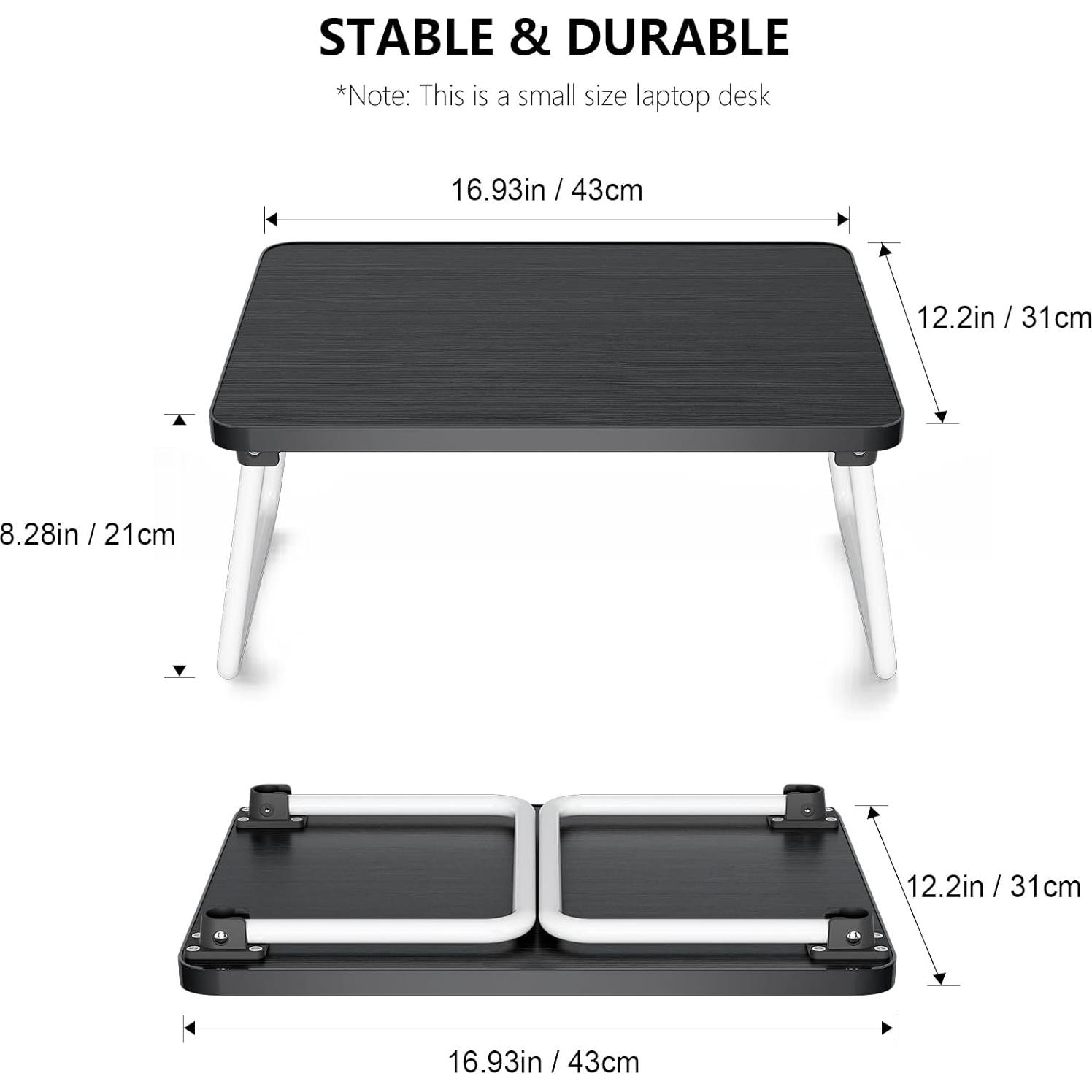 Mesa Plegable para Computadora Portátil Promitop Negra 43cm