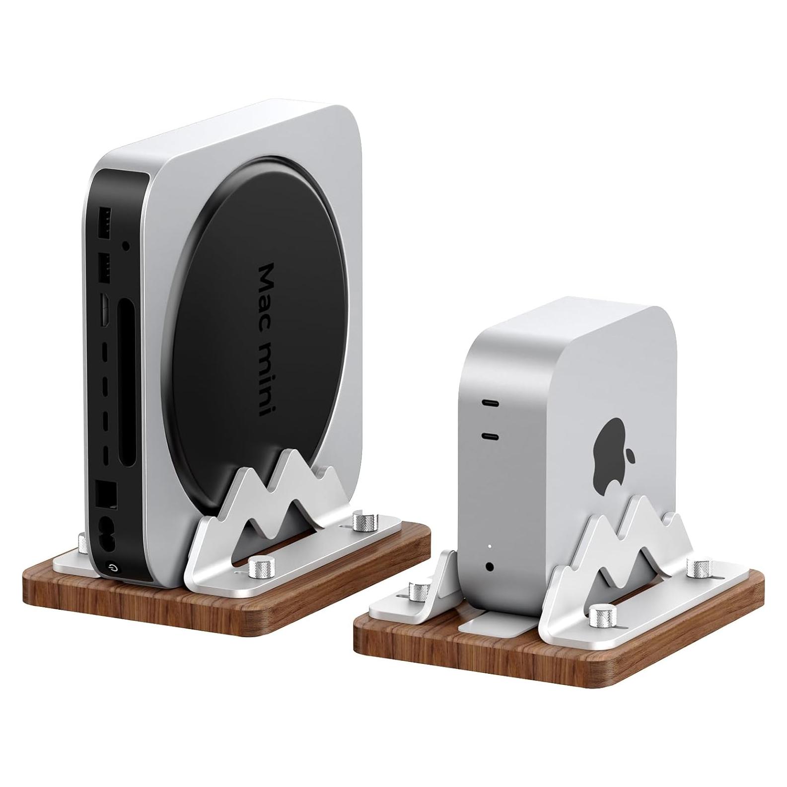 Soporte Vertical de Madera AODUKE para Mac Mini 2024 Ajustable