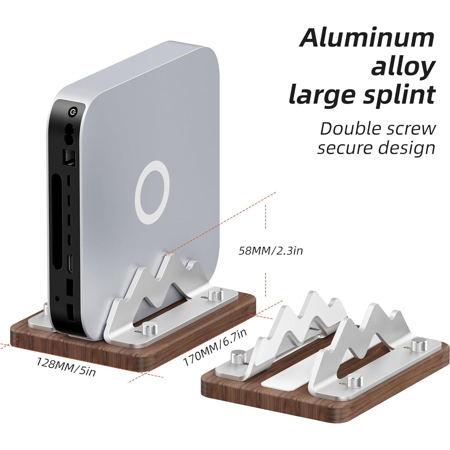 Soporte Vertical de Madera AODUKE para Mac Mini 2024 Ajustable