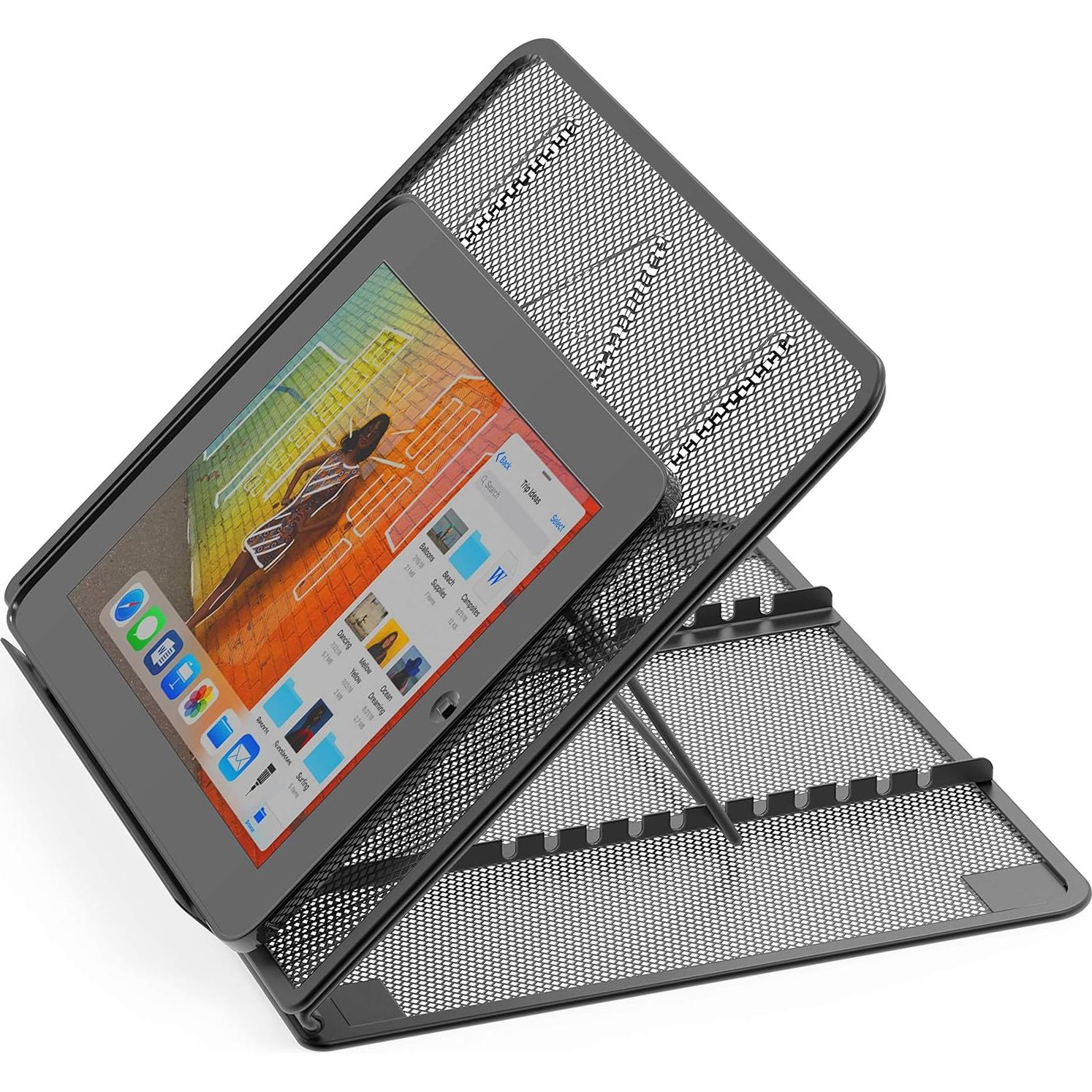 Soporte para Laptop Ajustable Simple Houseware, Malla Ventilada