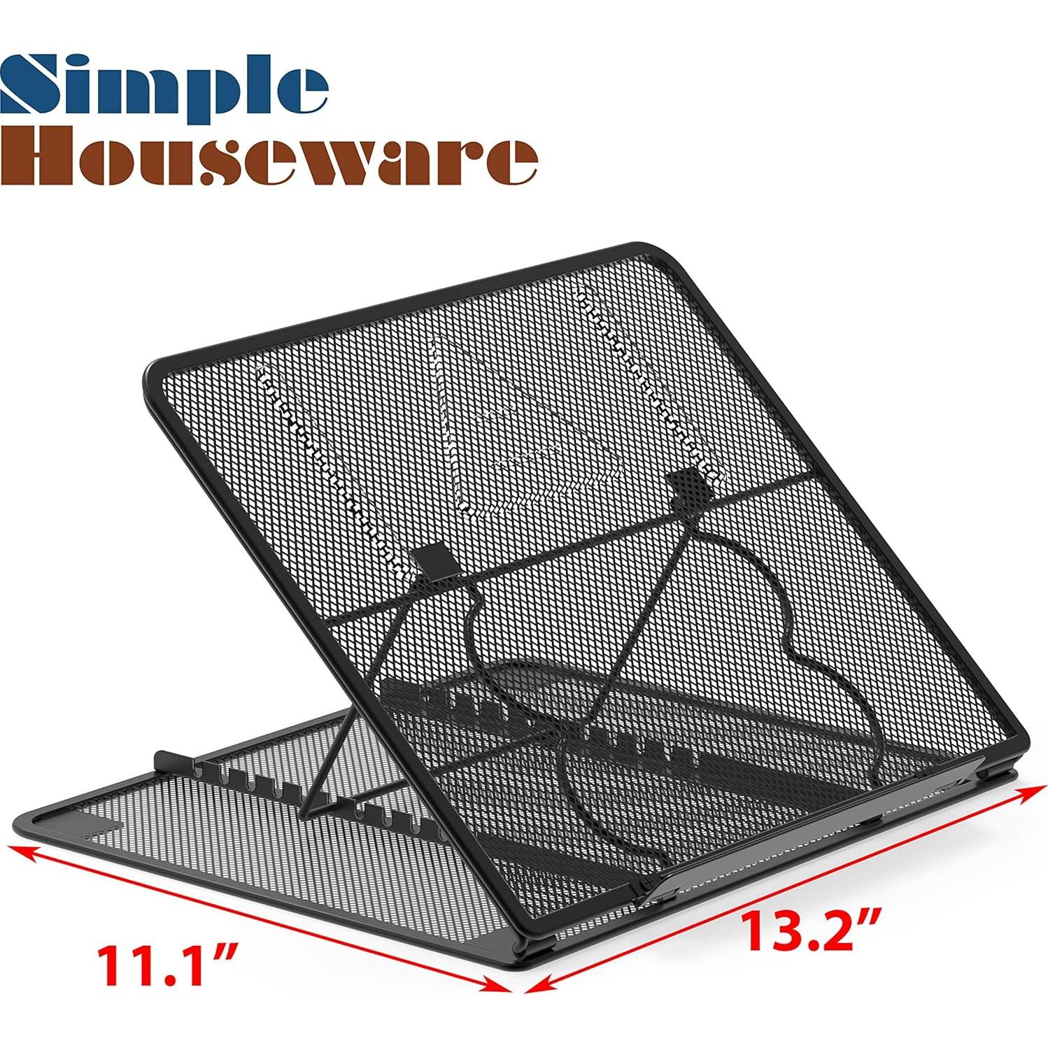 Soporte para Laptop Ajustable Simple Houseware, Malla Ventilada