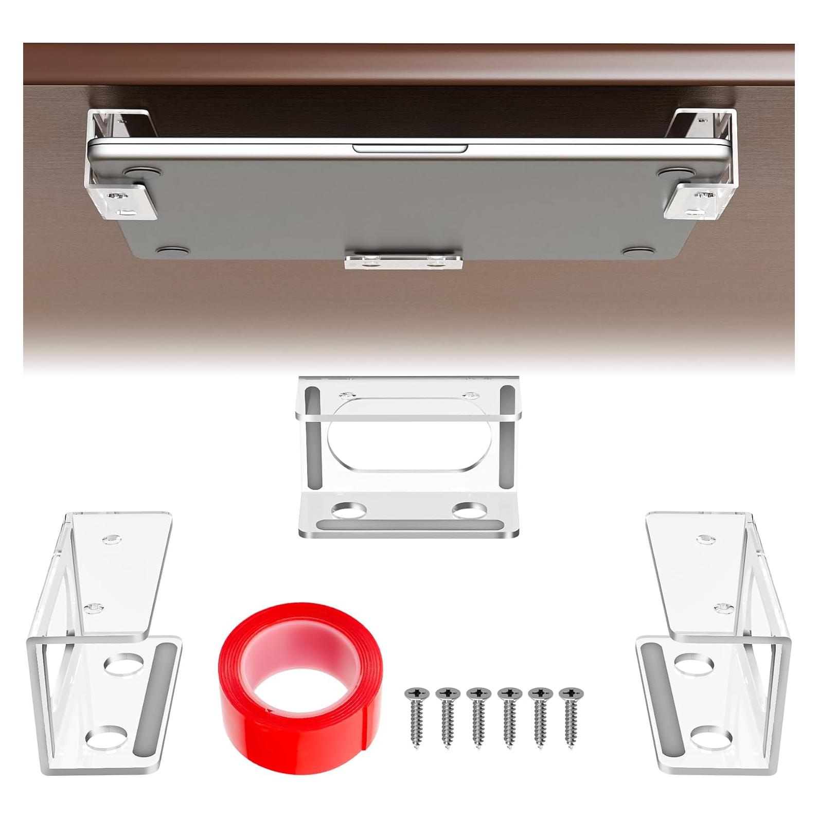 Soporte Bajo Escritorio para Laptop NiHome Acrílico Transparente