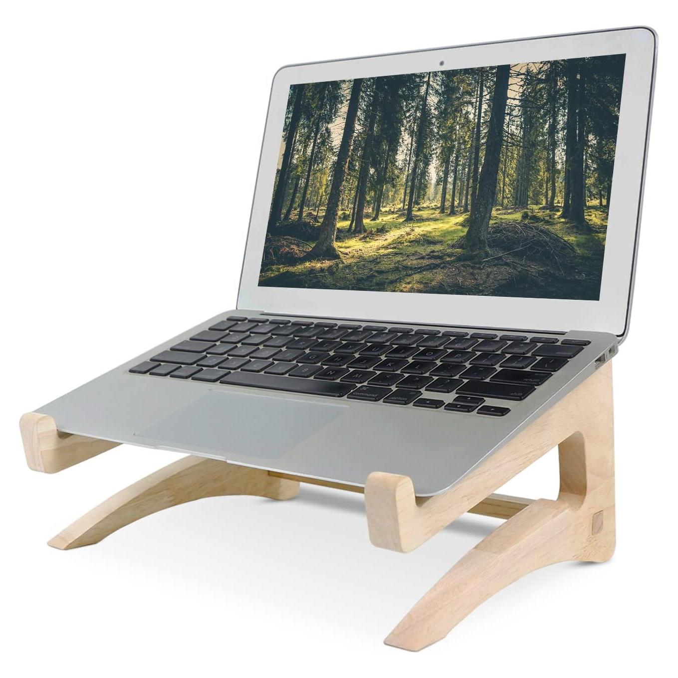 Soporte para Laptop UI U & I de Madera, Compatible 10-15.6"