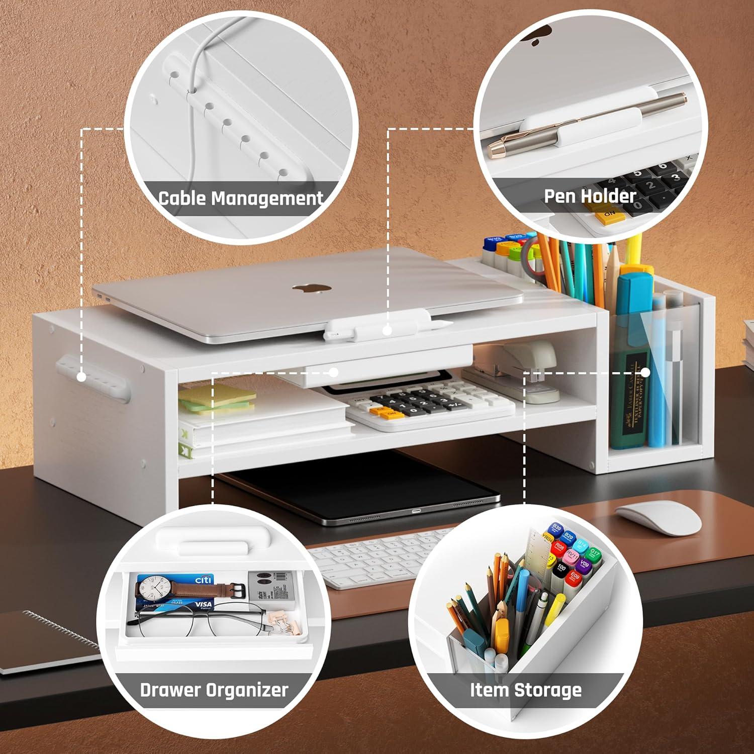 Soporte de Laptop Ajustable AFOOYO Blanco 10-17.3" Ergonómico