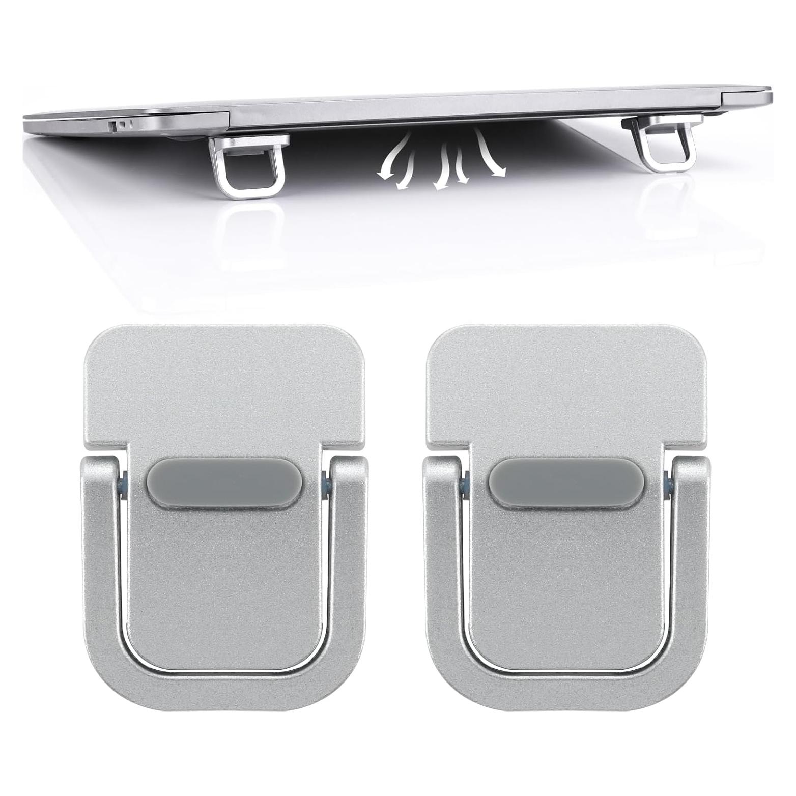 Soporte Mini Teclado Giantree 2 Pcs Elevador Portátil Plata