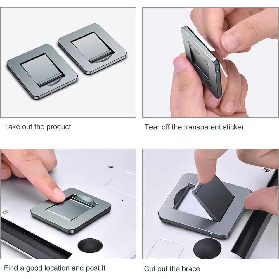 Soporte Plegable para Laptop OATSBASF Gris - Antideslizante y Ergonómico