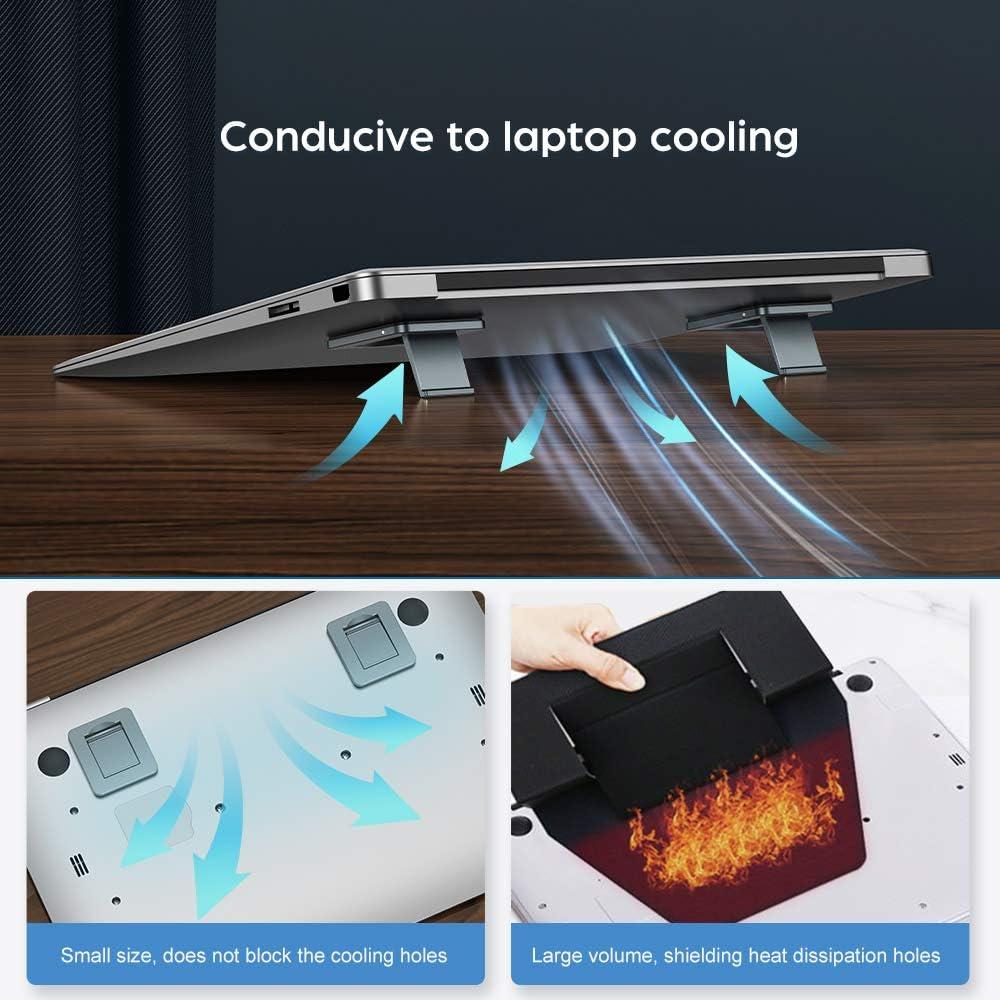 Soporte Plegable para Laptop OATSBASF Gris - Antideslizante y Ergonómico