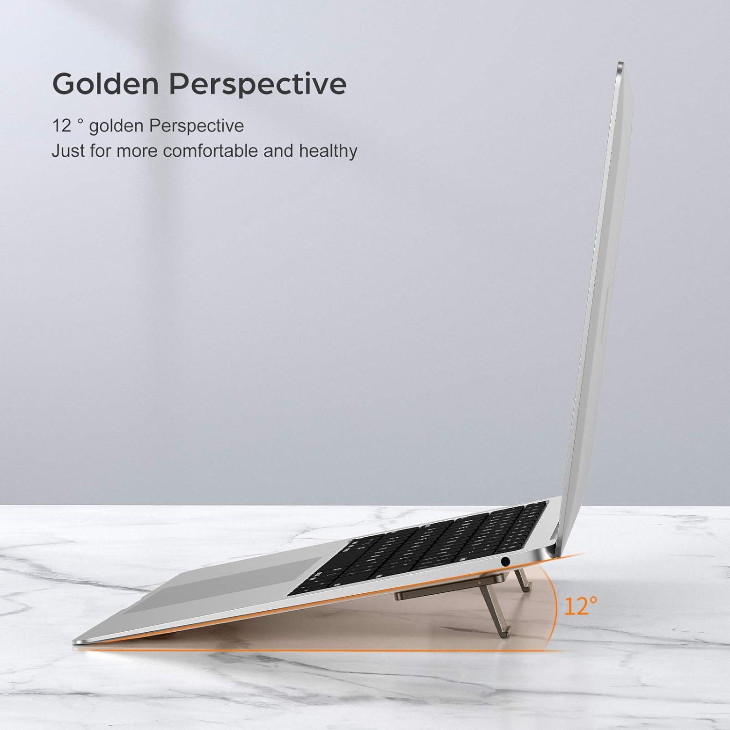 Soporte Plegable para Laptop OATSBASF Gris - Antideslizante y Ergonómico