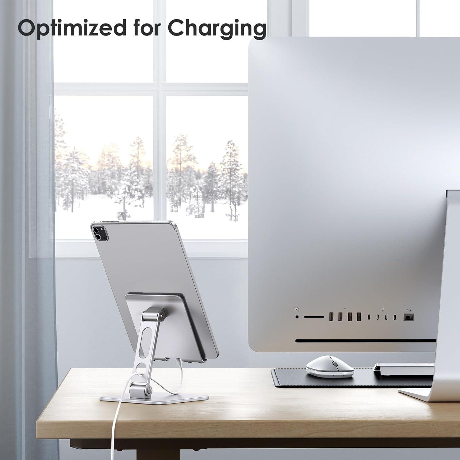 Soporte Ajustable para Tableta OMOTON T5 Plata Plegable 12.9-39.4 cm