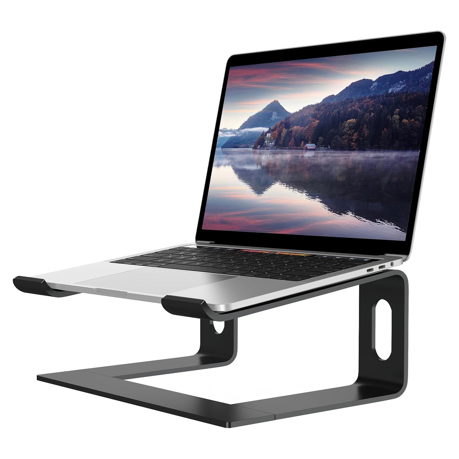 Soporte para Laptop ALASHI Ergonómico de Aluminio Negro 10-15.6"