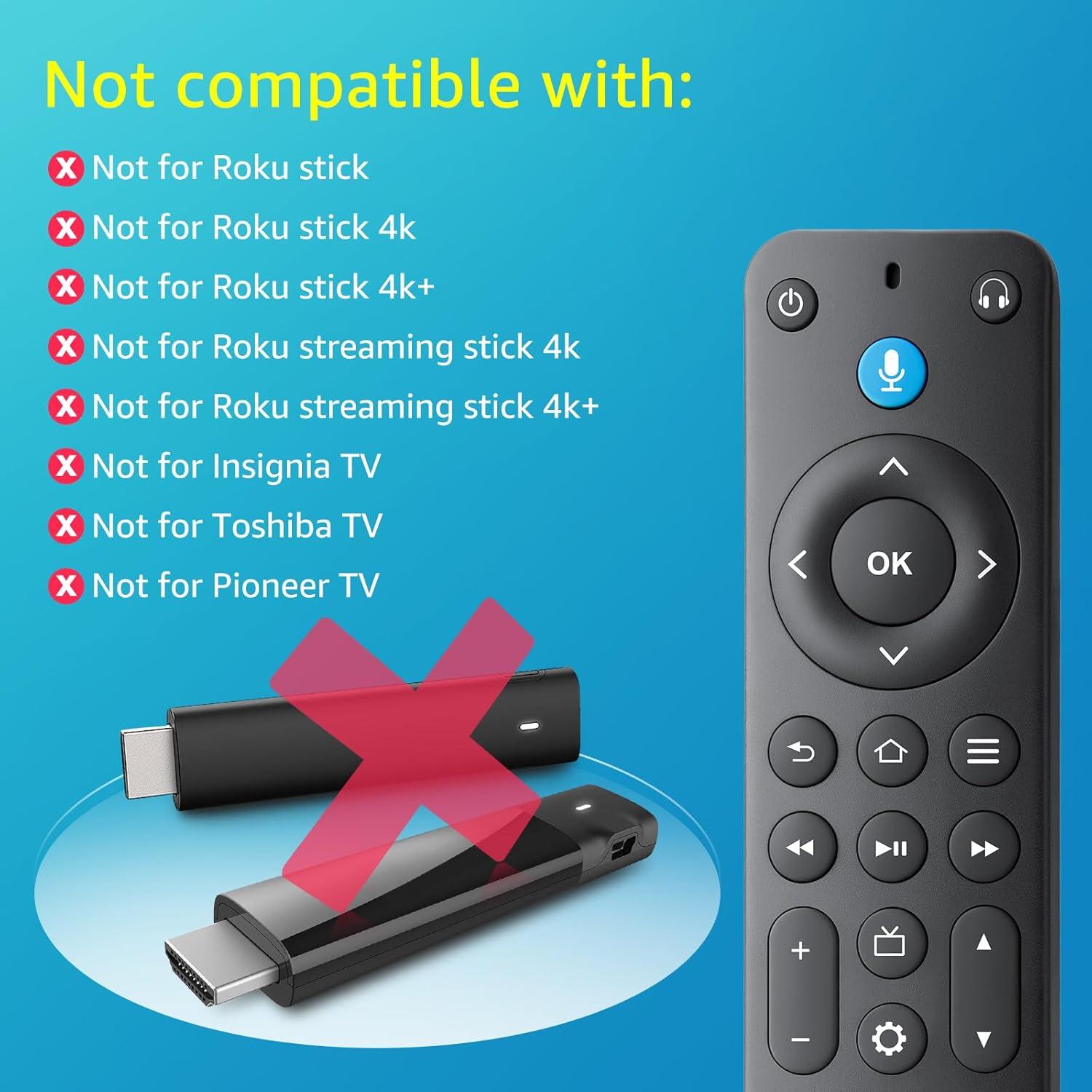 Control Remoto de Voz Reemplazo YOSUN G25N8L para TV Stick y Smart TV
