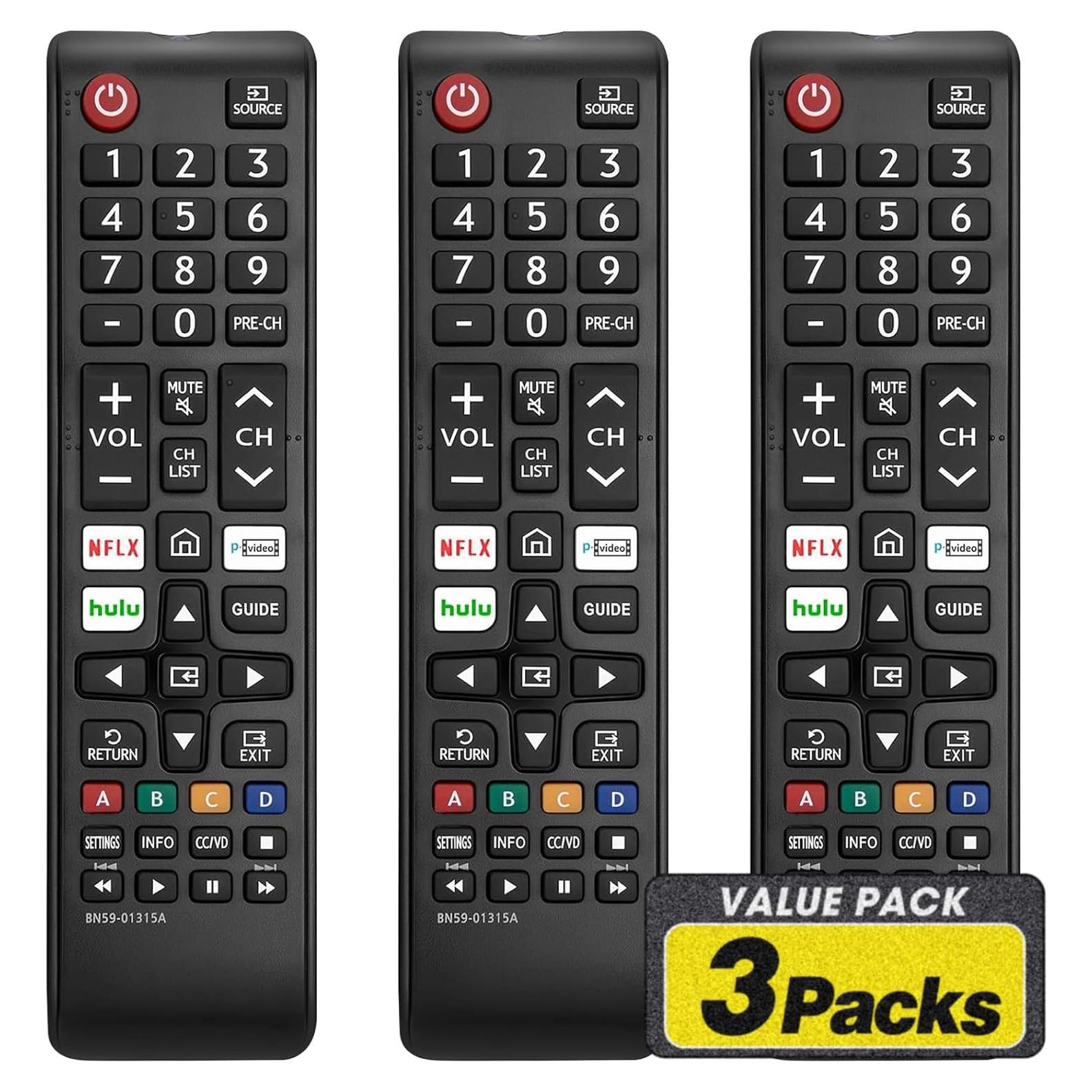 Paquete de 3 controles remotos YesBes para TV Samsung