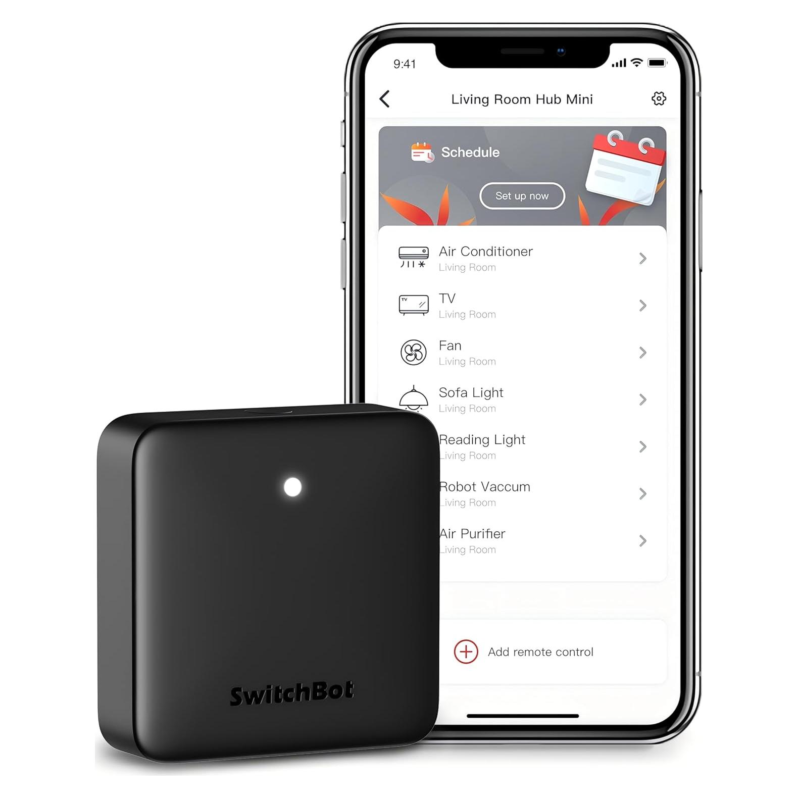 SwitchBot Hub Mini Control Remoto Universal IR - Negro