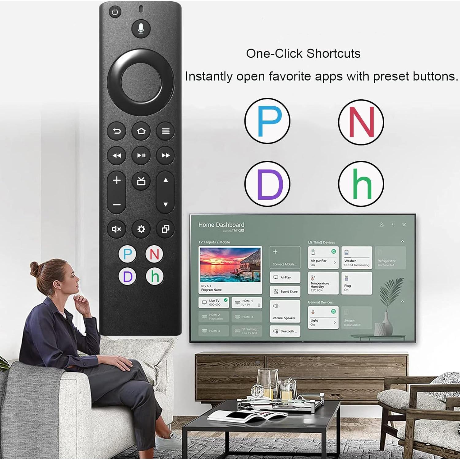 Control Remoto Bluetooth Insignia/Toshiba/Pioneer con Voz