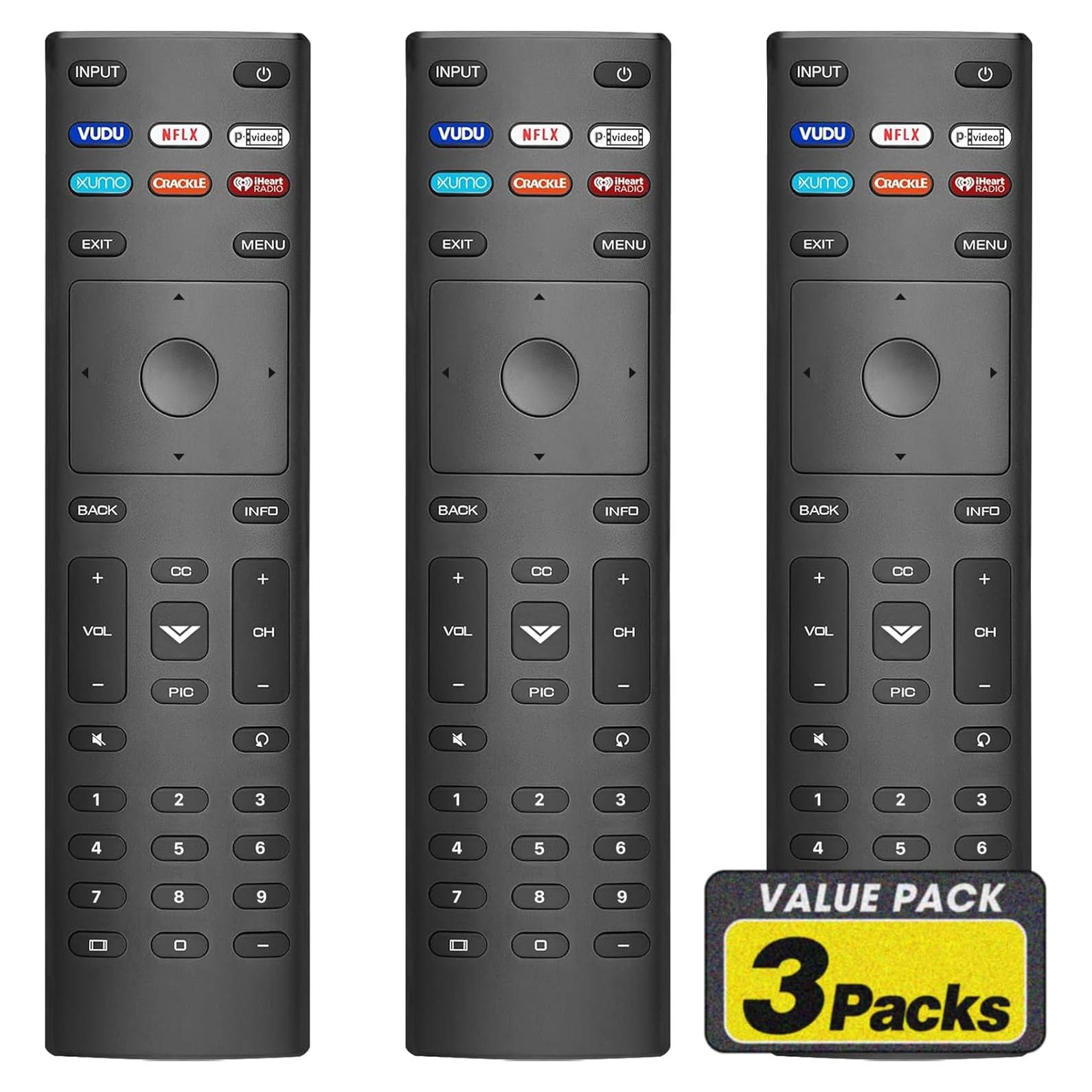 Paquete de 3 Controles Remotos Universales VIZIO para TV