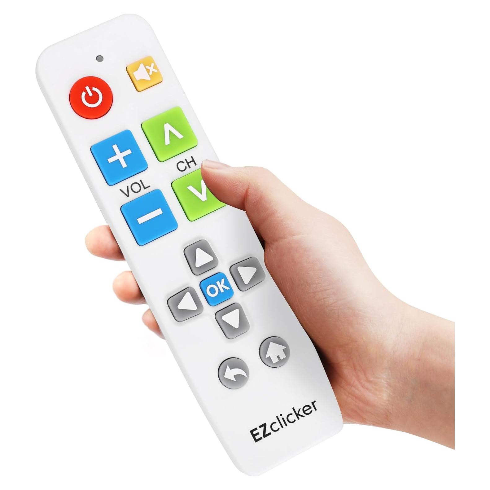 Control Remoto Samsung Blanco Botón Grande Fácil Uso