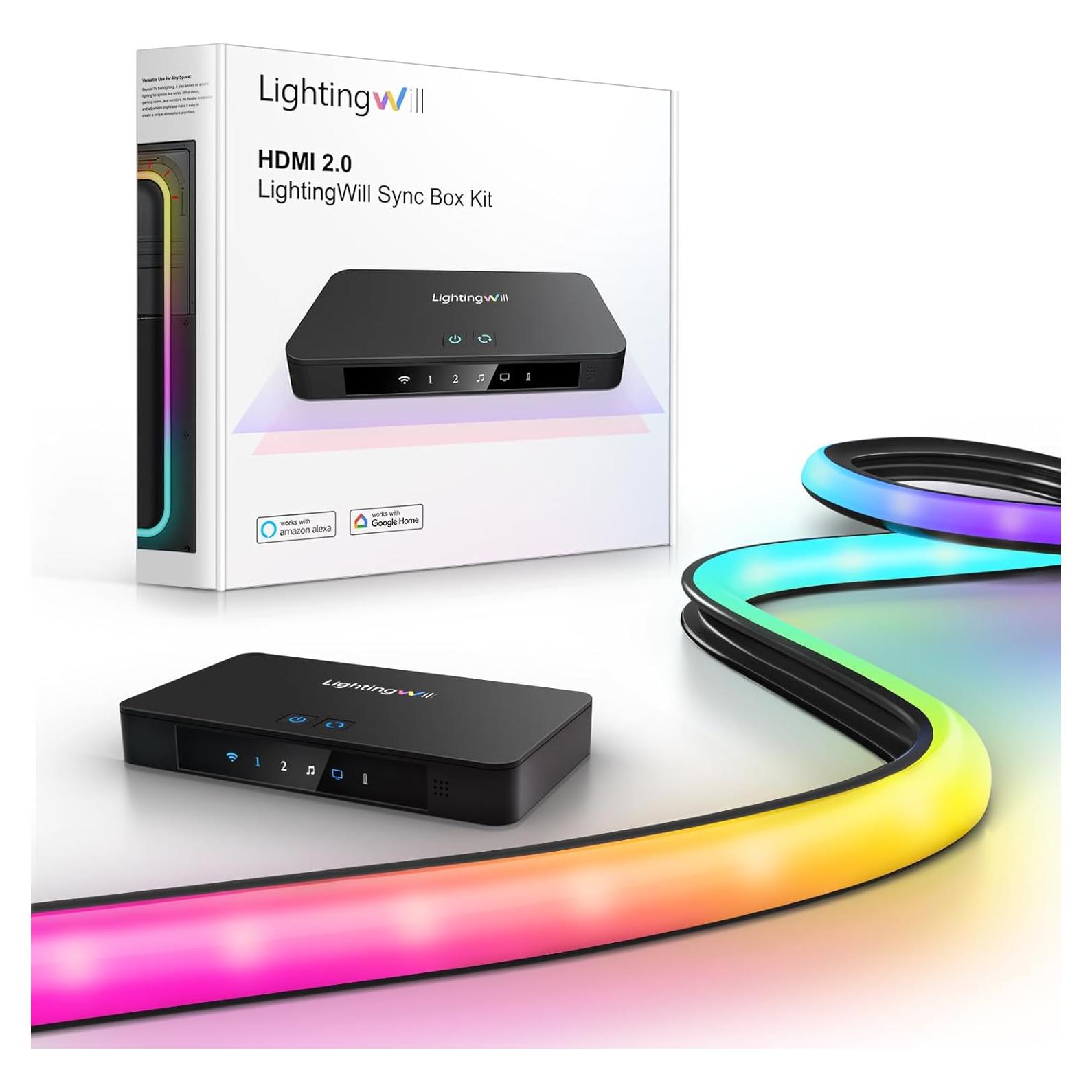 LightingWill Luz LED Retroiluminación TV 3.8m RGB 4K para 55-65"