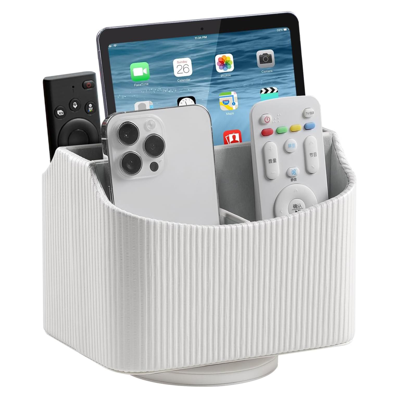 Soporte de Control Remoto Giratorio 360° NICLNGSH Blanco