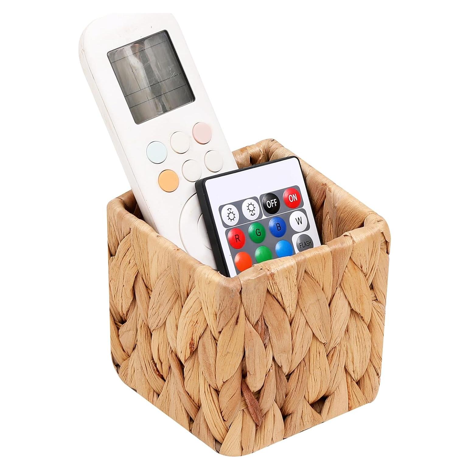 Soporte Organizador de Control Remoto ANHYOCA Marrón 9x9 cm