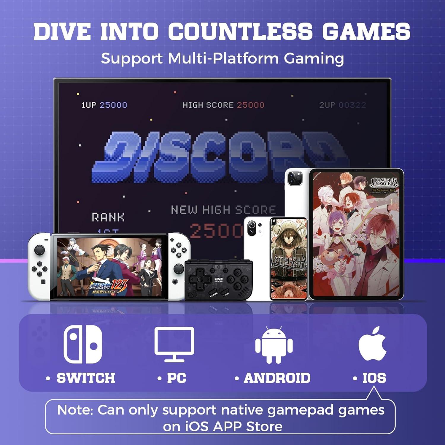 Controlador Inalámbrico Mini IINE Negro para Switch y PC