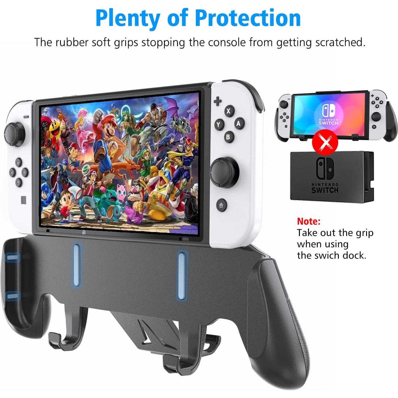 Agarradera OIVO para Nintendo Switch y OLED - Soporte Ajustable