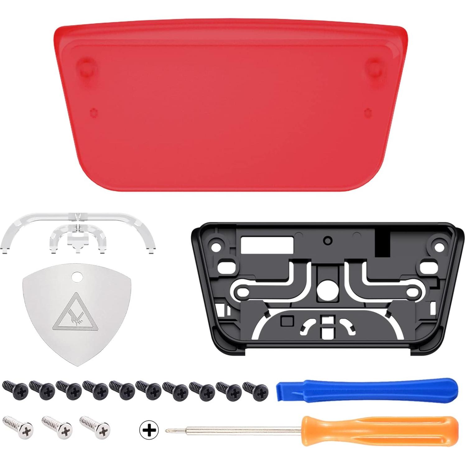 Cubierta de Panel Táctil Rojo Transparente eXtremeRate PS5