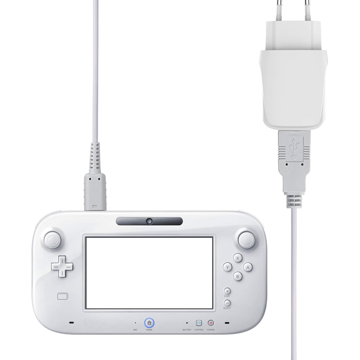 Cable de Carga USB SUNMON para Gamepad Wii U - 1m Blanco