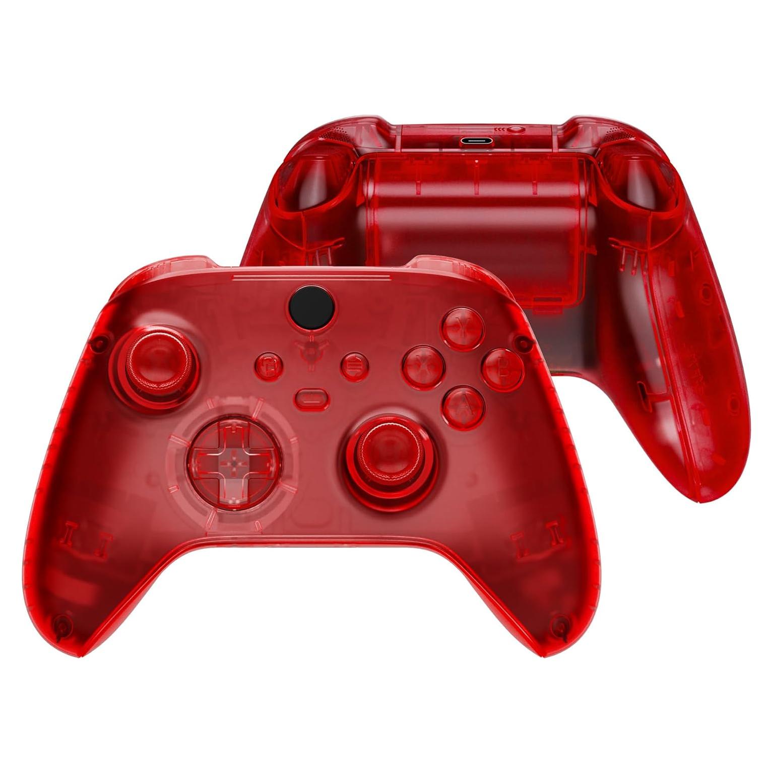 Carcasa Completa eXtremeRate para Controlador Xbox Series X/S Rojo Transparente