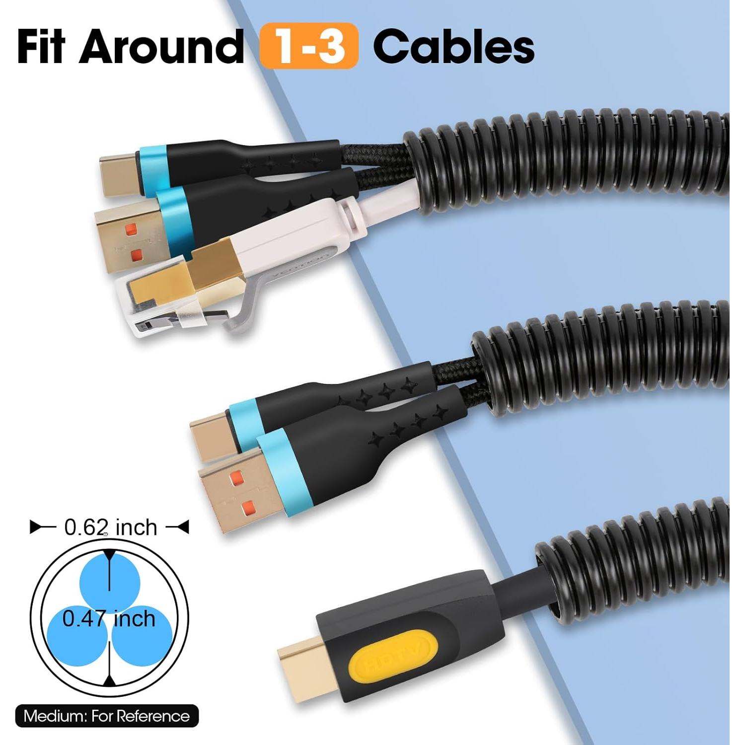 Tubo de Loom Dividido 1/2" YesBes 36.58 m Negro