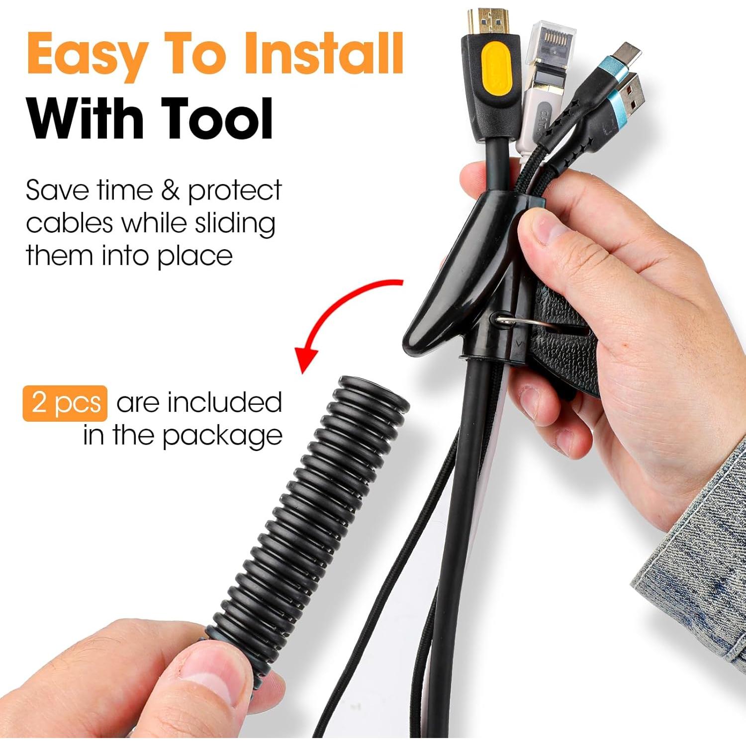 Tubo de Loom Dividido 1/2" YesBes 36.58 m Negro